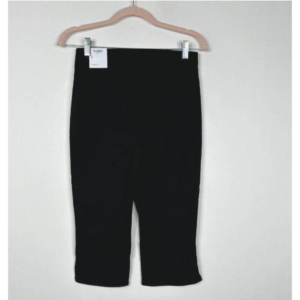 White House Black Market Black Pull On Straight Capri Pants Size 8 Office Preppy - Picture 3 of 8